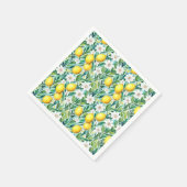 Serviette En Papier Citrons et fleurs blanches - Décor champêtre franç (Coin)