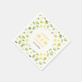 Serviette En Papier Citrons et Mariage de feuillage (Coin)
