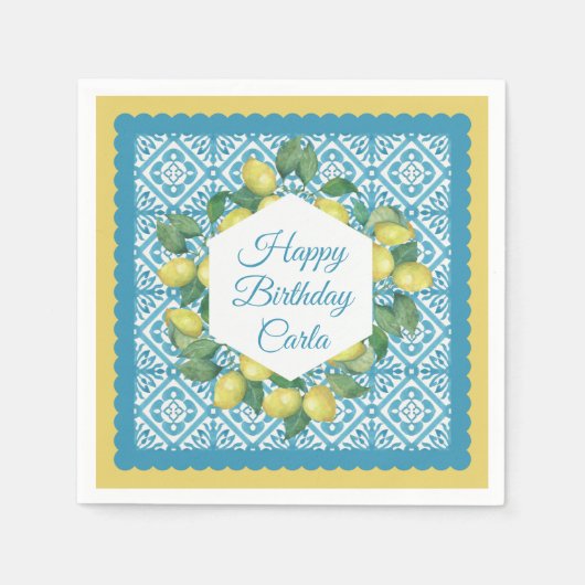 Serviette En Papier Citrons et serviettes de bain marocaines (Devant)