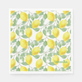 Serviette En Papier Citrons et serviettes design Feuille (Devant)