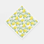 Serviette En Papier Citrons et serviettes design Feuille (Coin)