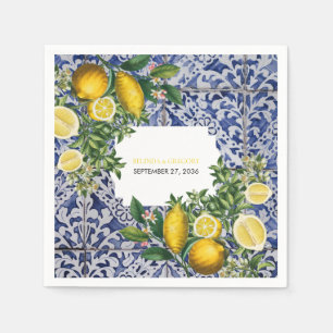 Serviette En Papier Citrons méditerranéens Portugais Mariage