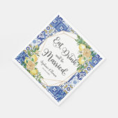Serviette En Papier Citrons Mosaïque méditerranéenne Mariage Manger Bo (Coin)