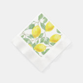 Serviette En Papier Citrons sur papier design vigne (Coin)