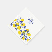 Serviette En Papier Citrons Tropical Méditerranéen Toscan (Coin)
