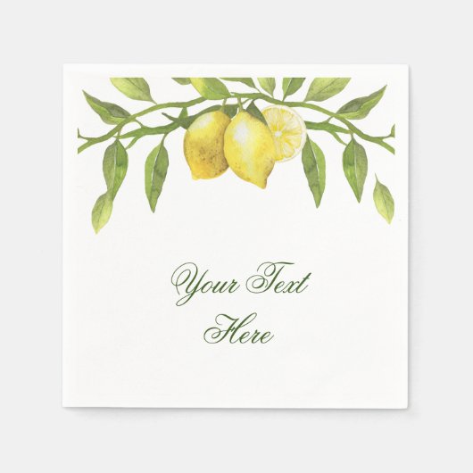 Serviette En Papier Citrons & verdure Papier de PARTI (Devant)