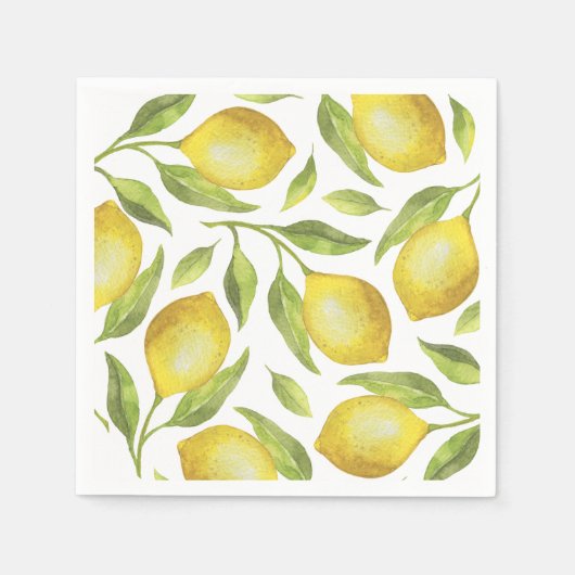Serviette En Papier Citrons & verdure Papier de PARTI serviettes (Devant)