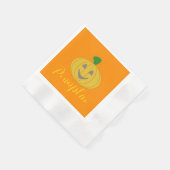 Serviette En Papier Citrouille (Coin)