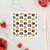 Serviette En Papier Citrouille (En situation)