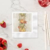 Serviette En Papier Citrouille (En situation)