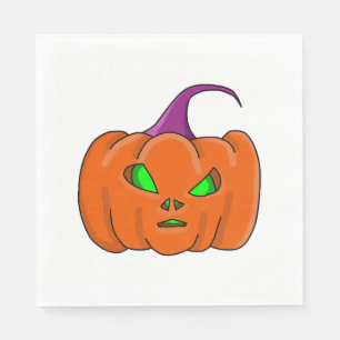 Serviette En Papier Citrouille Alien Halloween