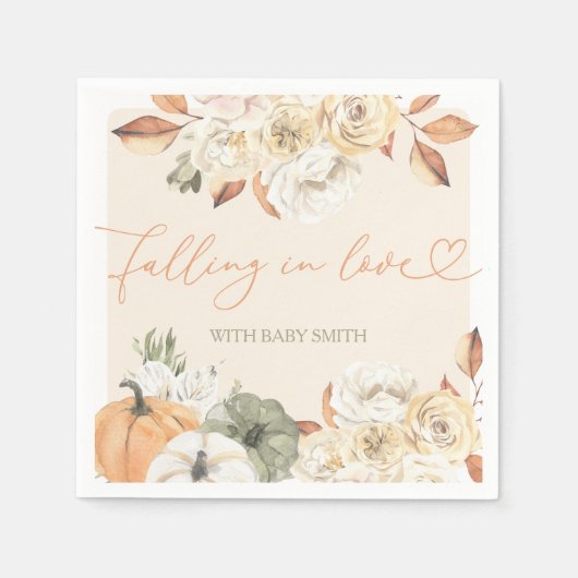 Serviette En Papier Citrouille Automne Automne Baby shower (Devant)
