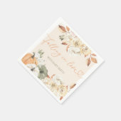 Serviette En Papier Citrouille Automne  Automne Baby shower (Coin)