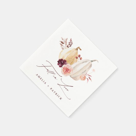 Serviette En Papier Citrouille Automne Automne Mariage (Coin)
