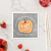 Serviette En Papier Citrouille Automne Baby shower Chalkboard Automne (En situation)