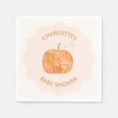 Serviette En Papier Citrouille Automne Baby shower d'automne Personnal (Devant)