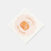 Serviette En Papier Citrouille Automne Baby shower d'automne Personnal (Coin)