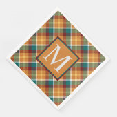 Serviette En Papier Citrouille Automne Personnalisé Orange Feuilles Ve (Coin)