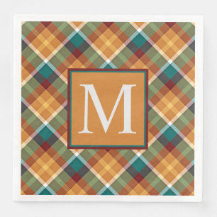Serviette En Papier Citrouille Automne Personnalisé Orange Feuilles Ve