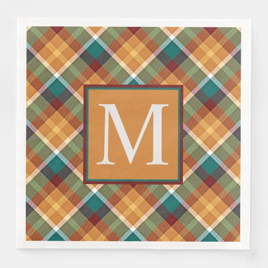 Serviette En Papier Citrouille Automne Personnalisé Orange Feuilles Ve (Devant)