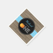Serviette En Papier Citrouille Automne Premier anniversaire fête Blue (Coin)