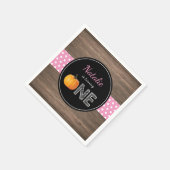 Serviette En Papier Citrouille Automne Premier anniversaire fête rose (Coin)