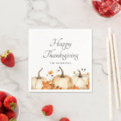 Serviette En Papier Citrouille Automne Thanksgiving (En situation)