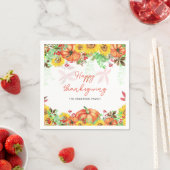 Serviette En Papier Citrouille Automne Thanksgiving Napkins (En situation)