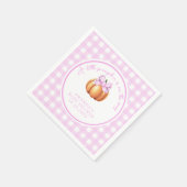 Serviette En Papier Citrouille avec arc rose en baby shower de cage (Coin)