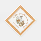 Serviette En Papier Citrouille Baby shower d'automne, non sexiste (Coin)