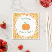 Serviette En Papier Citrouille Baby shower mignon automne (En situation)