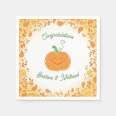 Serviette En Papier Citrouille Baby shower mignon automne (Devant)