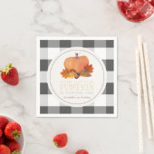 Serviette En Papier Citrouille Black Buffalo Checks Anniversaire Napki (En situation)