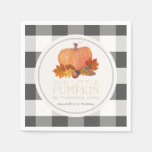 Serviette En Papier Citrouille Black Buffalo Checks Anniversaire Napki (Devant)