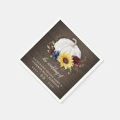 Serviette En Papier Citrouille blanc Tournesol Rose Mariage de automne (Coin)