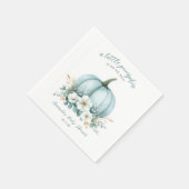 Serviette En Papier Citrouille bleu aquarelle Baby shower garçon servi (Coin)