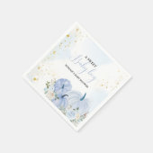 Serviette En Papier Citrouille bleu automne Floral Boy Baby shower (Coin)