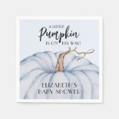 Serviette En Papier Citrouille bleu Baby shower d'automne (Devant)