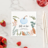 Serviette En Papier Citrouille Bleu chute dans le Baby shower d'amour (En situation)