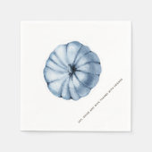 Serviette En Papier Citrouille bleu Thanksgiving personnalisé (Devant)