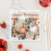 Serviette En Papier citrouille bon thanksgiving (En situation)