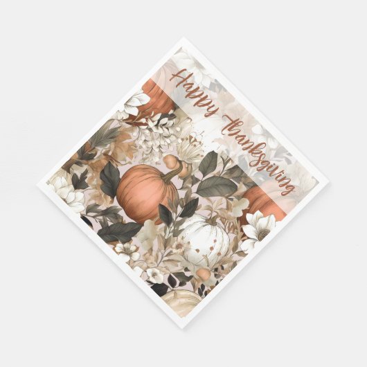 Serviette En Papier citrouille bon thanksgiving (Coin)