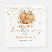 Serviette En Papier Citrouille bon thanksgiving (Devant)