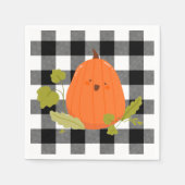 Serviette En Papier Citrouille bon thanksgiving sur Plaid (Devant)