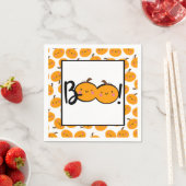 Serviette En Papier Citrouille Boo Halloween Party Napkins (En situation)
