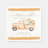 Serviette En Papier Citrouille Camion Baby shower d'automne moderne (Devant)
