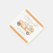 Serviette En Papier Citrouille Camion Baby shower d'automne moderne (Coin)