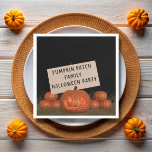 Serviette En Papier Citrouille Carving Kids Halloween Party Napkins