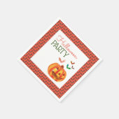 Serviette En Papier Citrouille & chauves-souris, fête d'Halloween (Coin)
