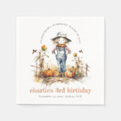 Serviette En Papier Citrouille Chic Chic Scarecrow Harvest Anniversair (Devant)